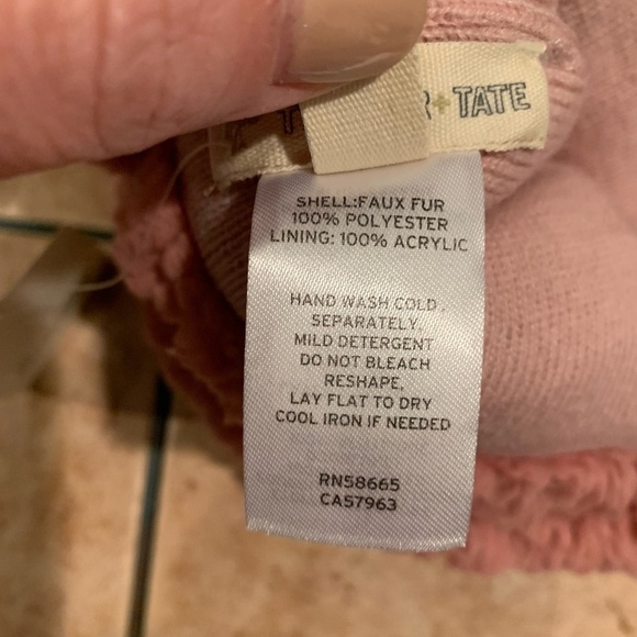 Tucker + Tate Girls Fleece Beanie in Pink One Size NWT - Picture 5 of 5